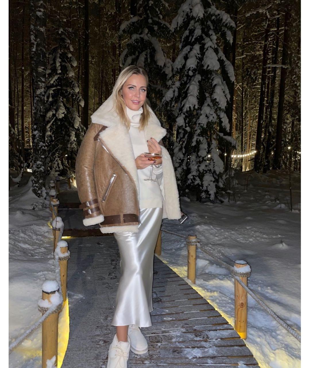 ACNE STUDIOS Бежевая кожаная дубленка, фото 7