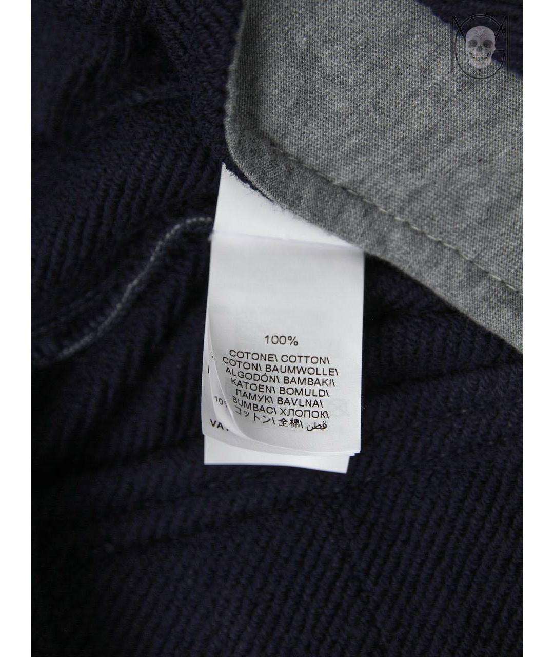 BRUNELLO CUCINELLI Темно-синие хлопковые повседневные брюки, фото 5