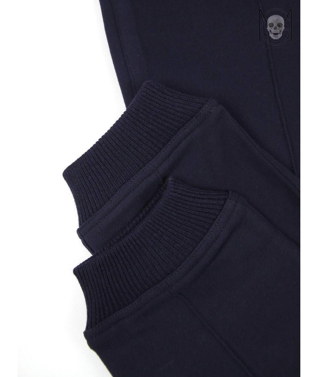 BRUNELLO CUCINELLI Темно-синие хлопковые повседневные брюки, фото 6