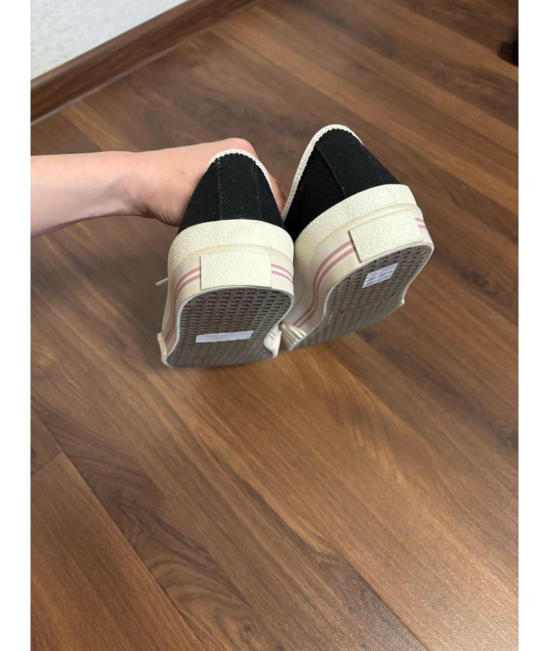 ACNE STUDIOS Черные текстильные низкие кроссовки / кеды, фото 7