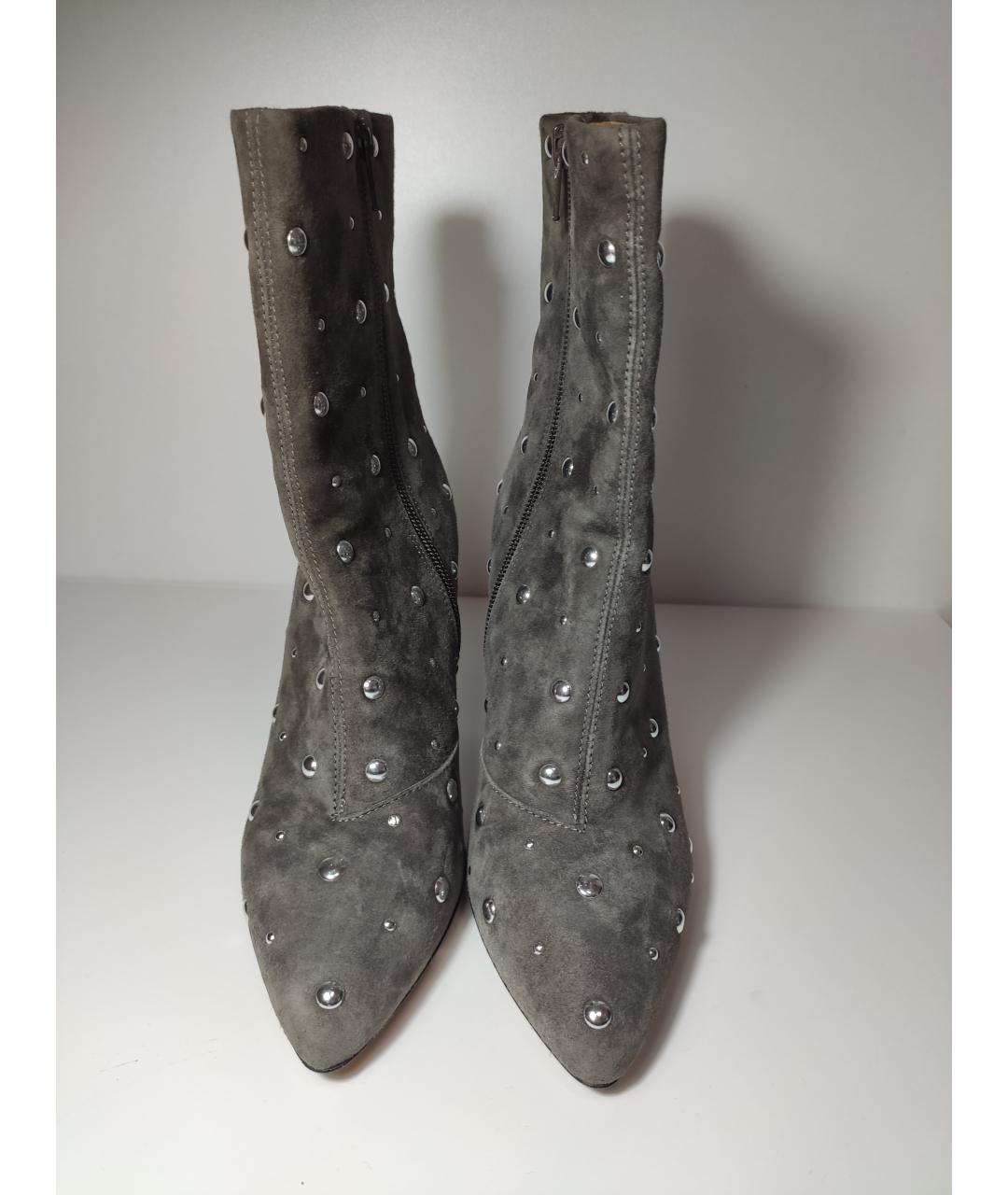 IRO Серые кожаные ботильоны, фото 2