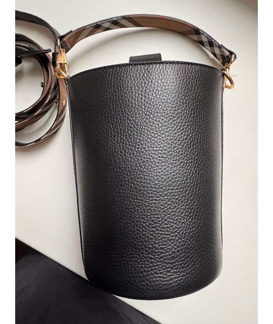 BURBERRY Черная кожаная сумка через плечо, фото 3