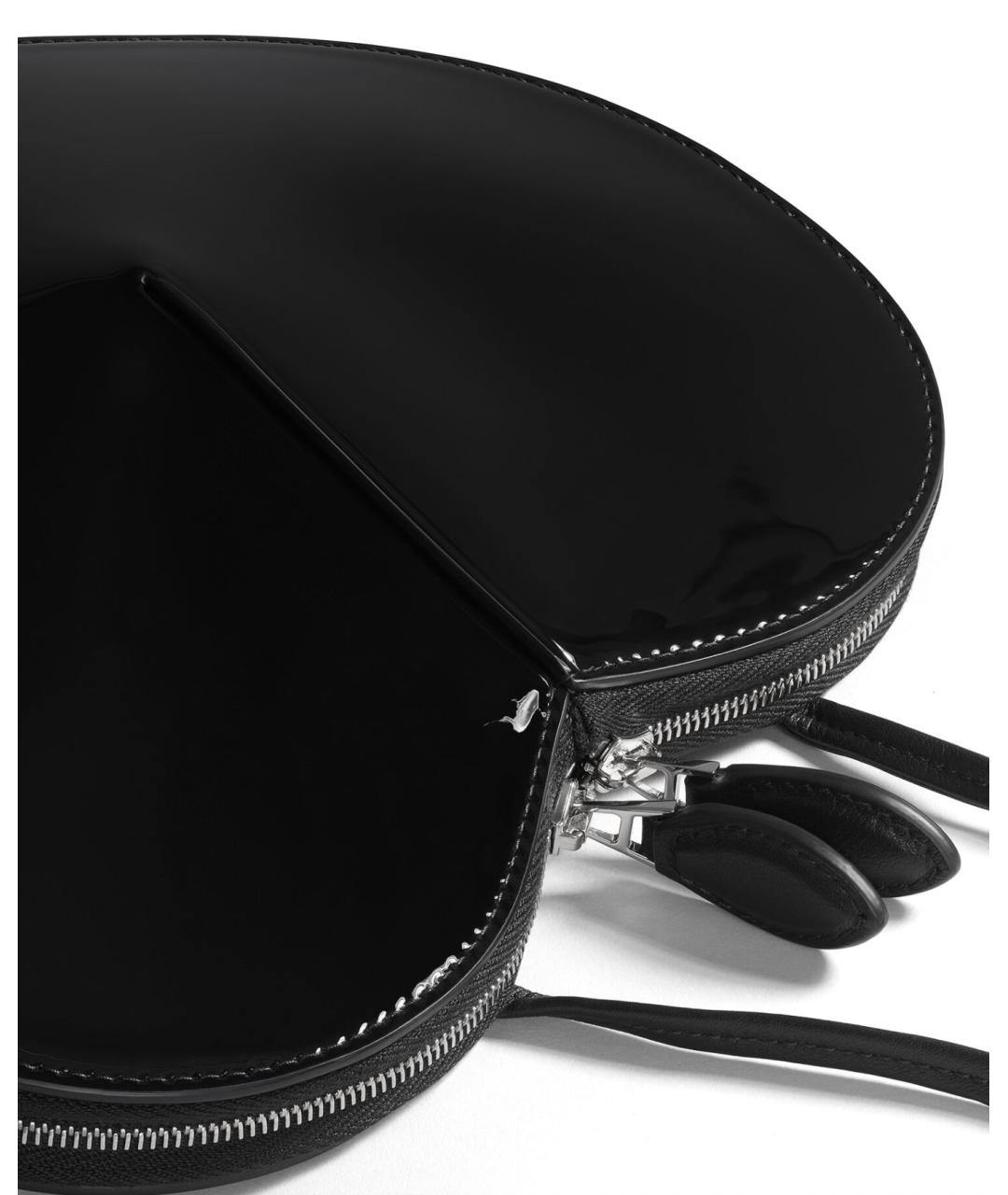 ALAIA Черная сумка через плечо из лакированной кожи, фото 3