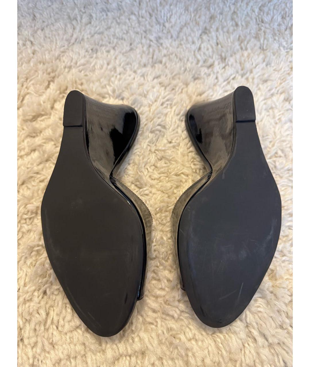 PARIS TEXAS Черные мюли из лакированной кожи, фото 5