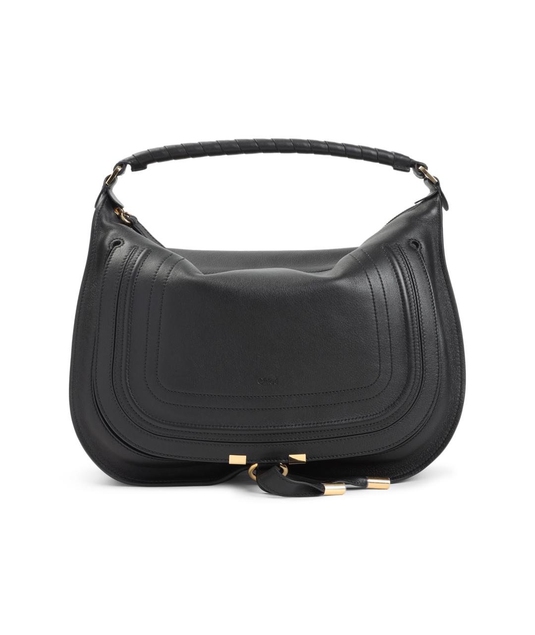 CHLOE Черная кожаная сумка с короткими ручками, фото 1