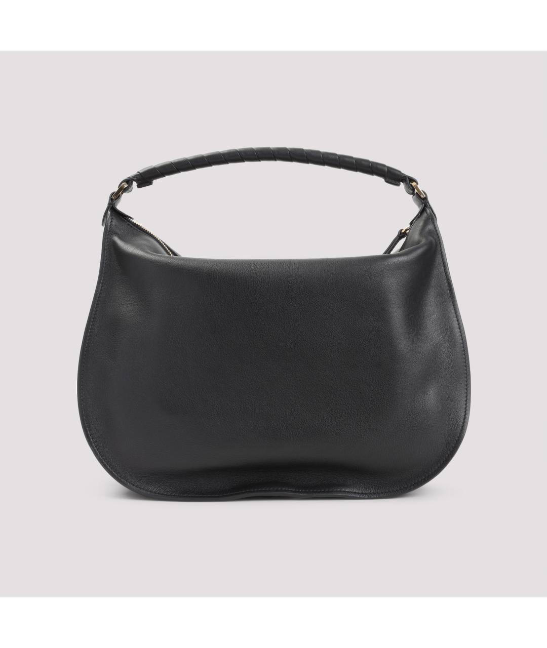 CHLOE Черная кожаная сумка с короткими ручками, фото 2