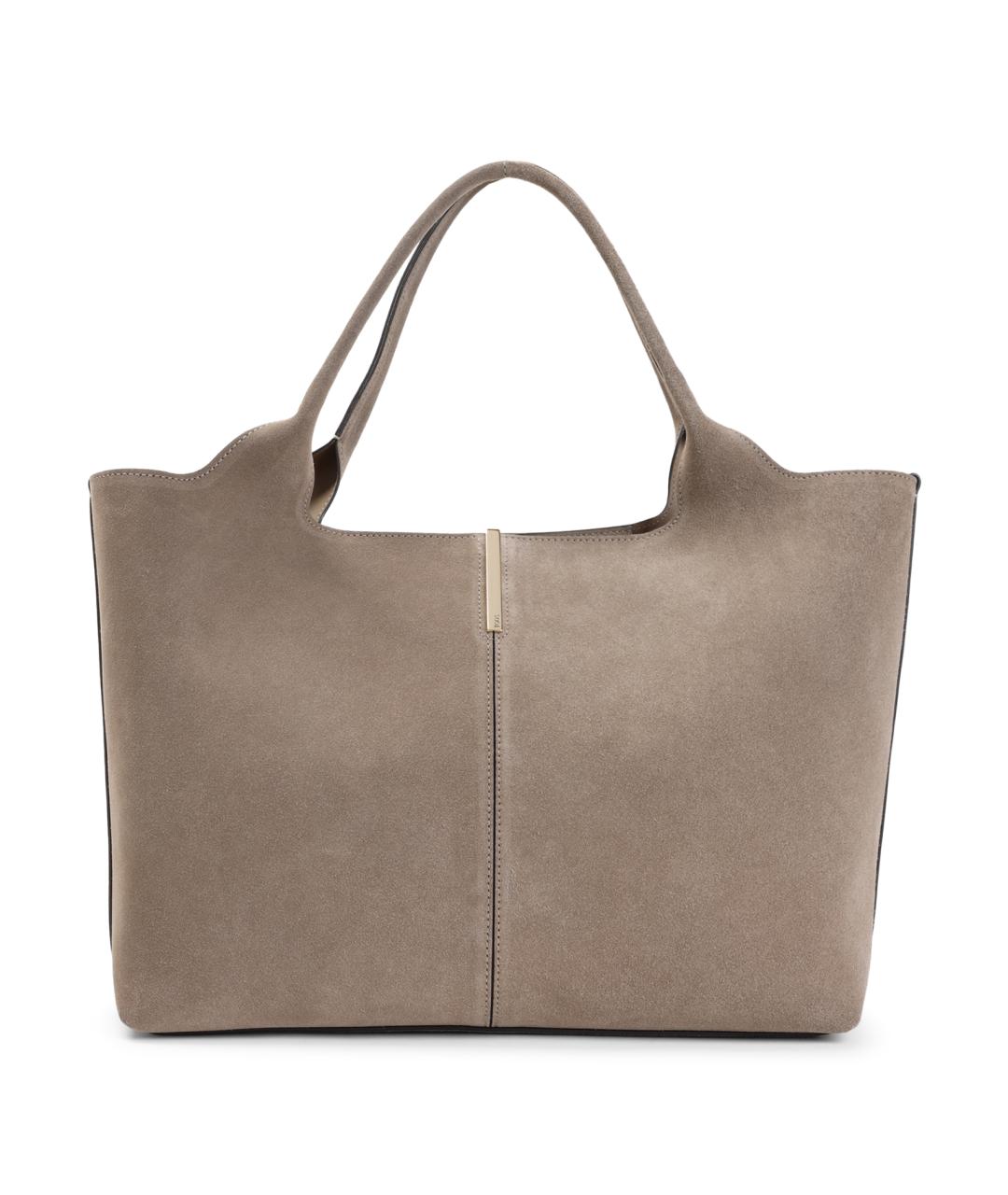 TOD'S Бежевая замшевая сумка тоут, фото 1