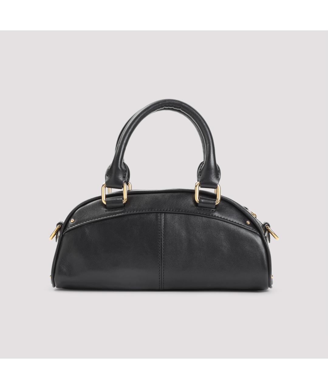 CHLOE Черная кожаная сумка с короткими ручками, фото 2