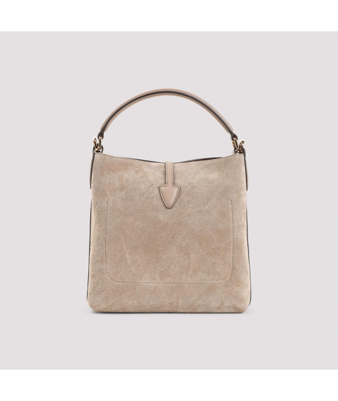 TOD'S Бежевая замшевая сумка через плечо, фото 2