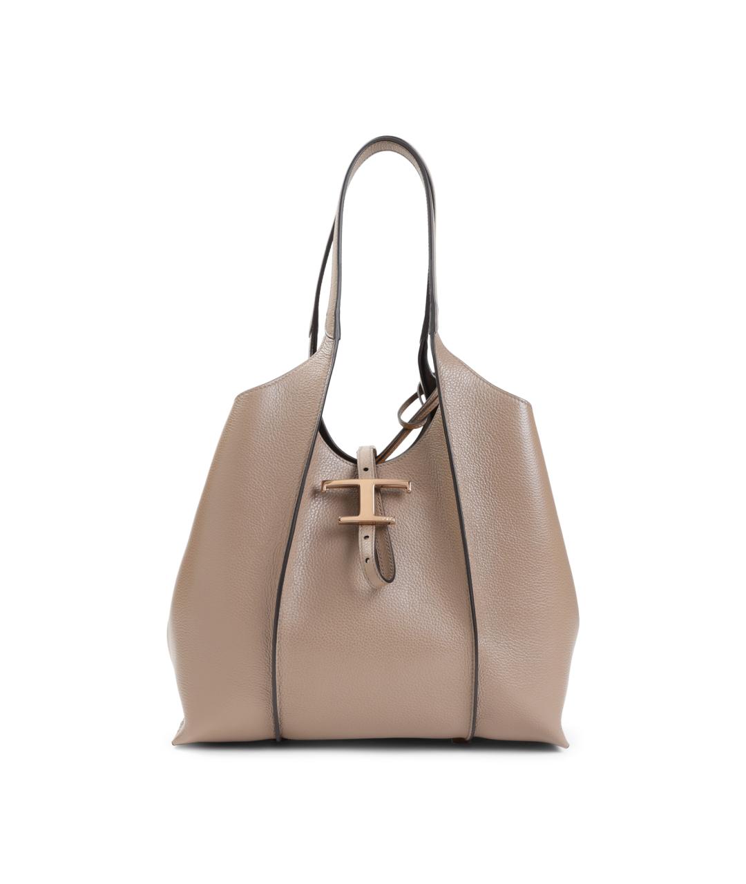 TOD'S Бежевая кожаная сумка через плечо, фото 1