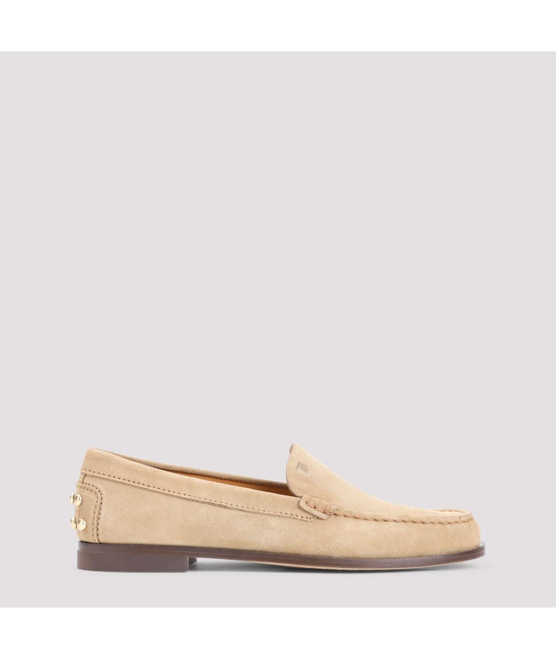 TOD'S Бежевые кожаные лоферы, фото 2