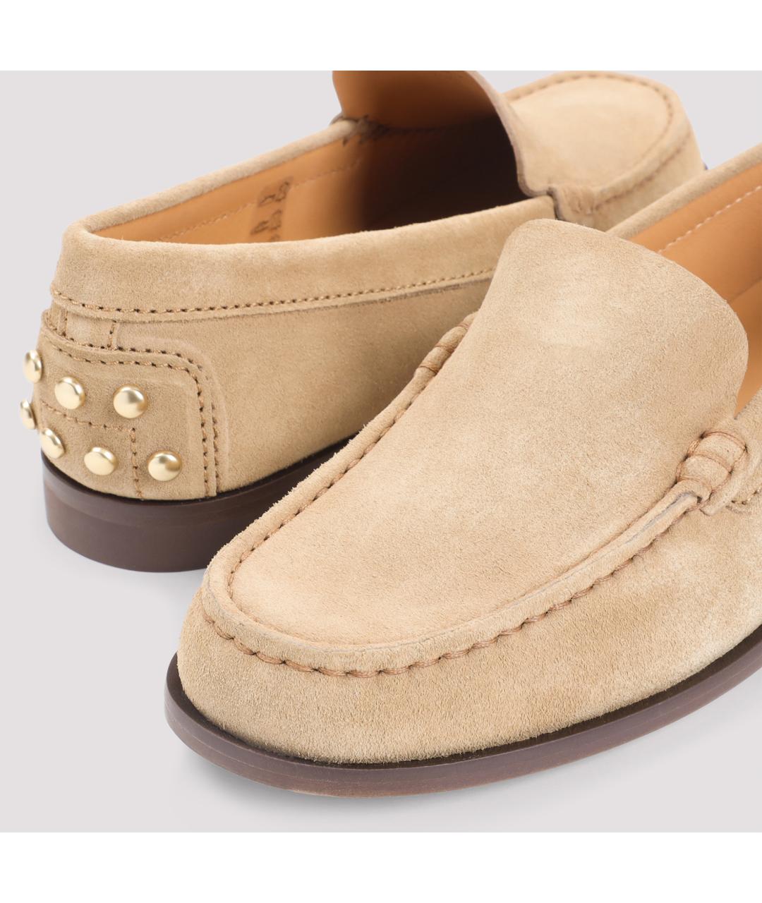 TOD'S Бежевые кожаные лоферы, фото 6