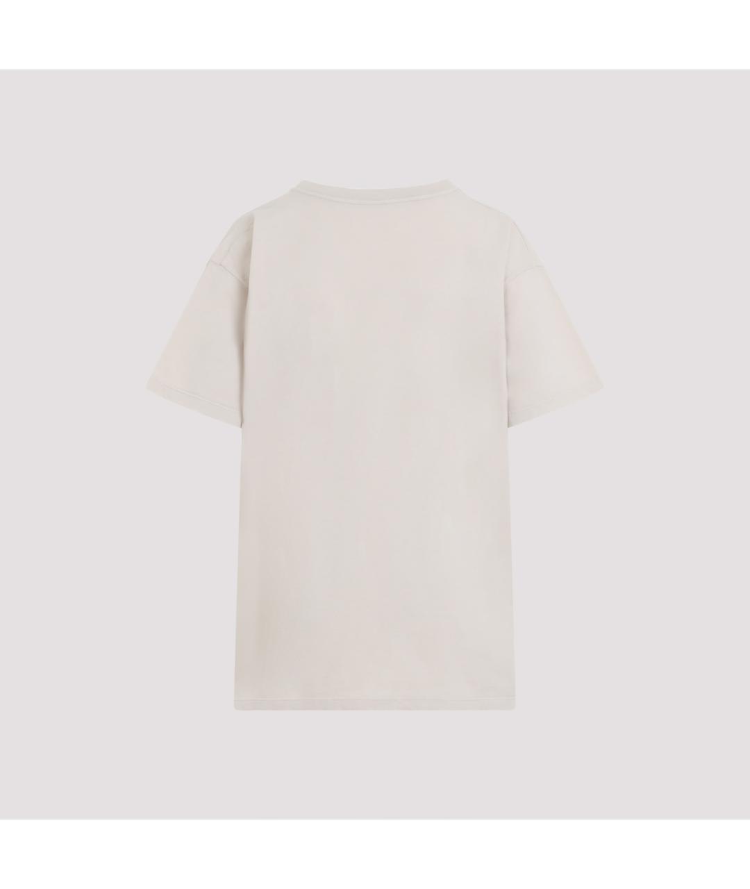 MAISON MARGIELA Бежевая хлопковая футболка, фото 2