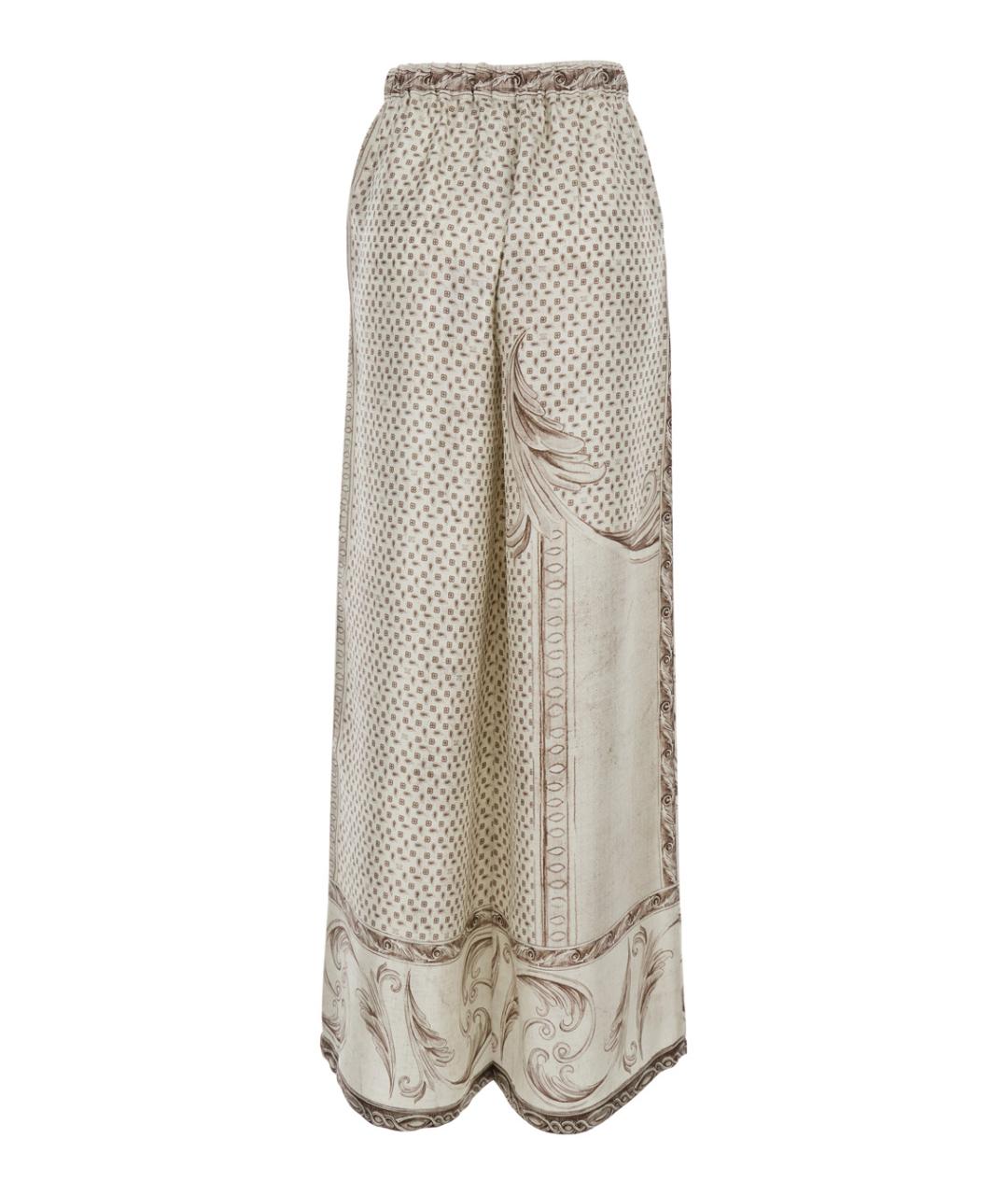 MAX MARA Мульти шелковые прямые брюки, фото 2