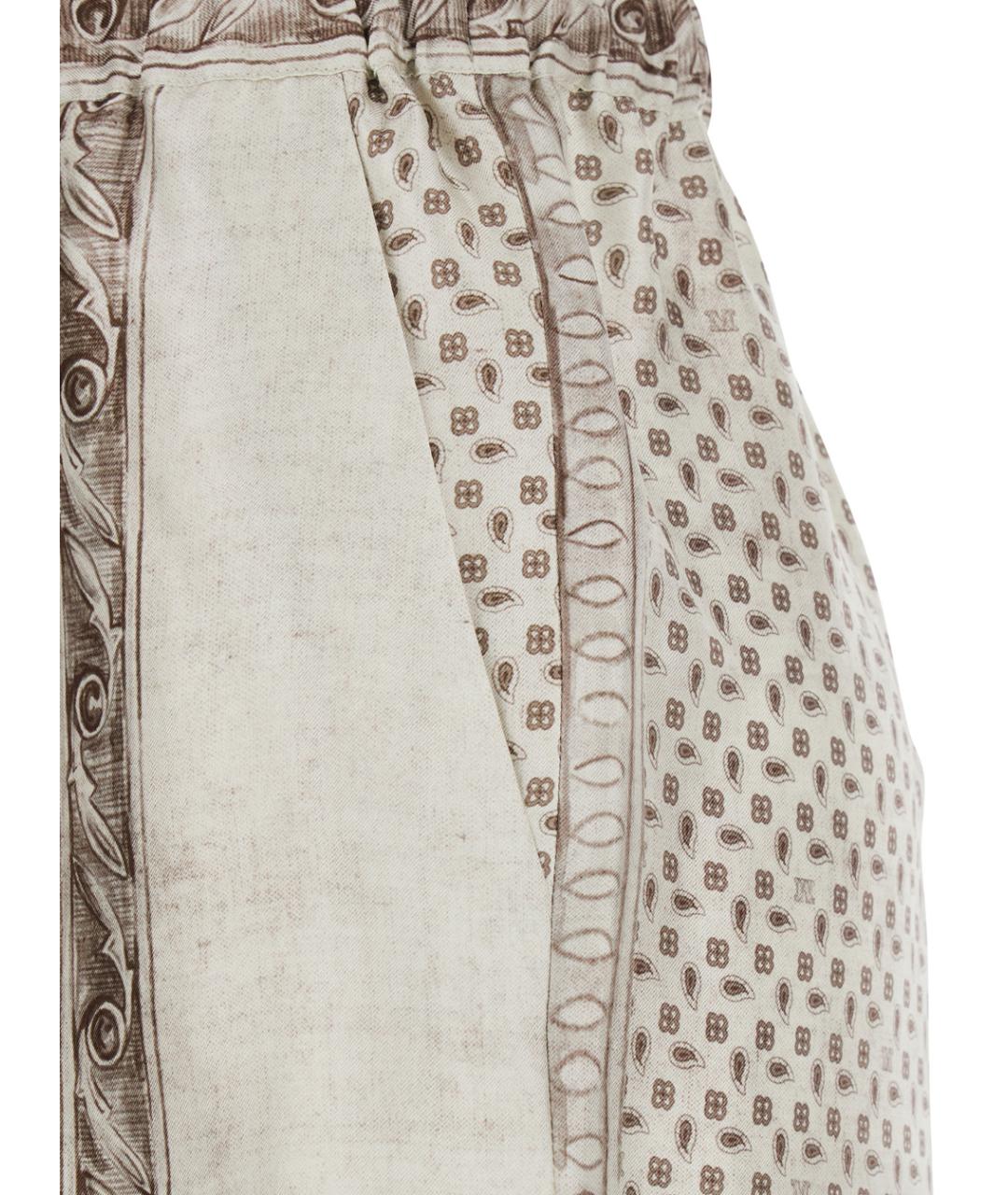 MAX MARA Мульти шелковые прямые брюки, фото 3