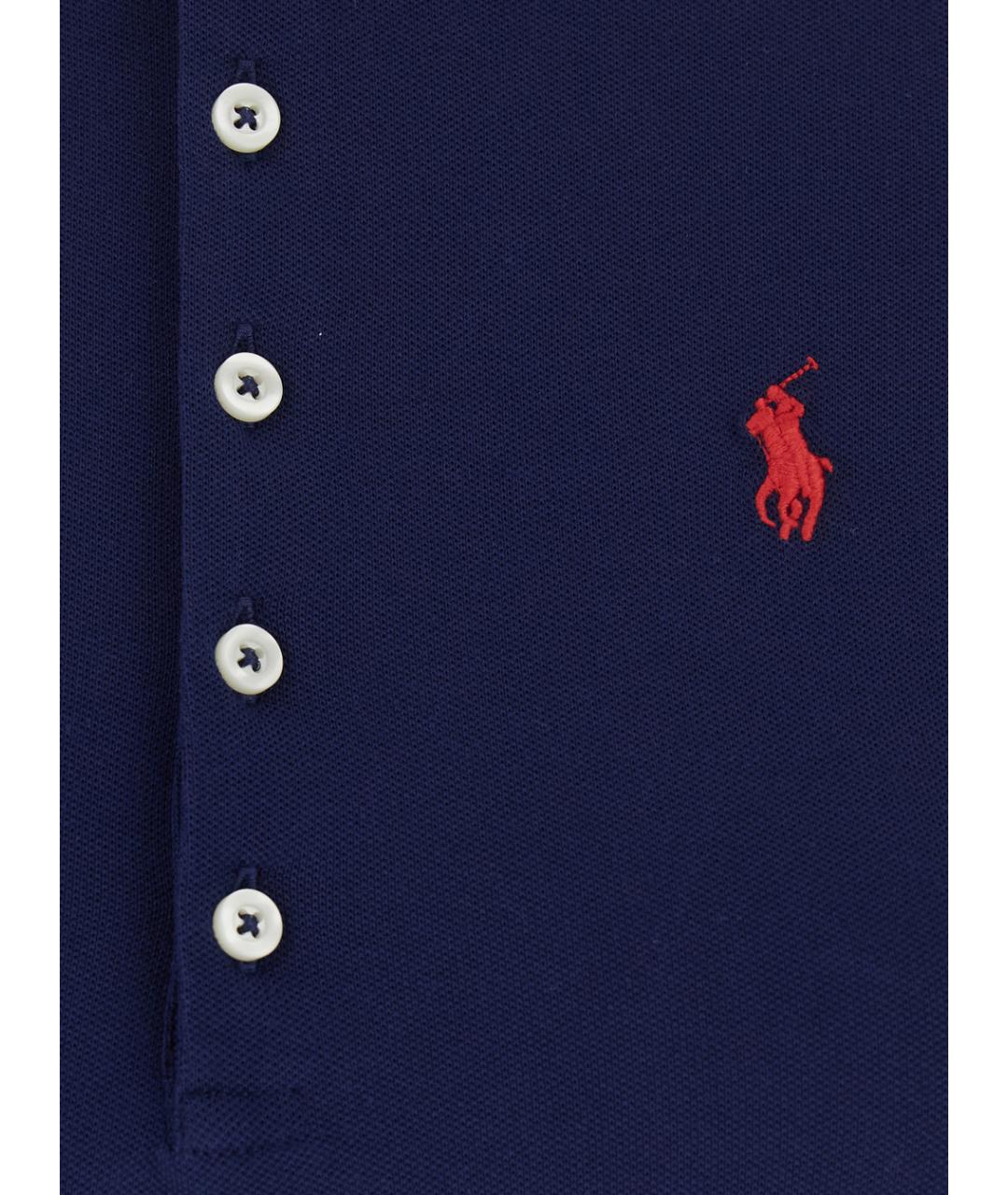 POLO RALPH LAUREN Синяя хлопковая футболка, фото 3