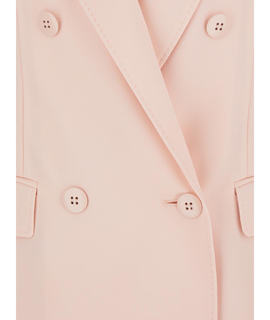 MAX MARA STUDIO Розовый шерстяной жакет/пиджак, фото 3