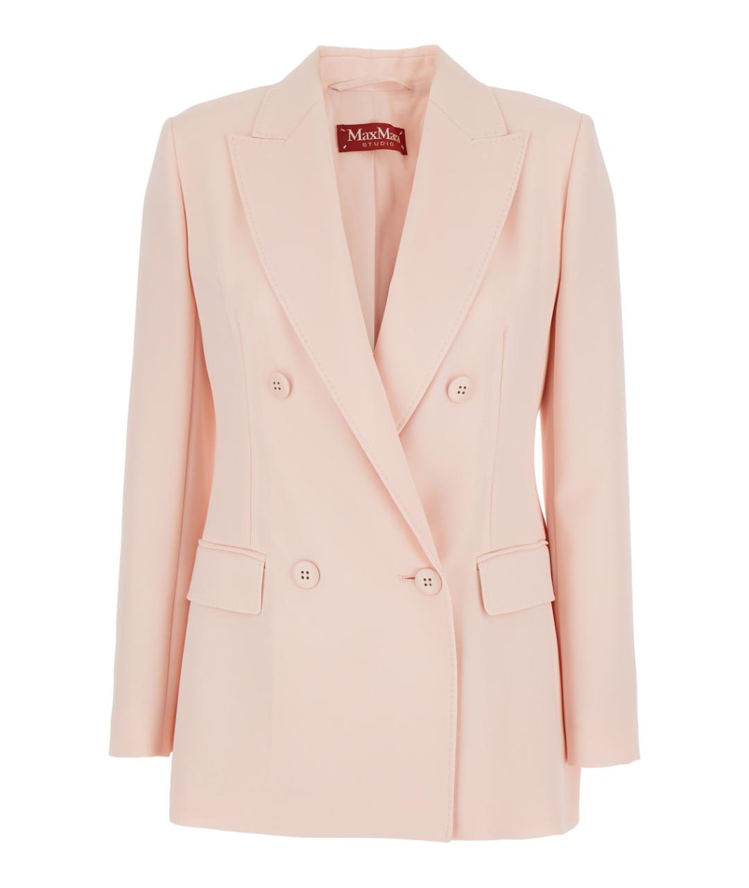 MAX MARA STUDIO Розовый шерстяной жакет/пиджак, фото 1