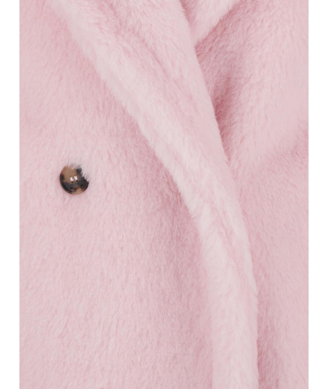 MAX MARA Розовая шерстяная шуба, фото 3