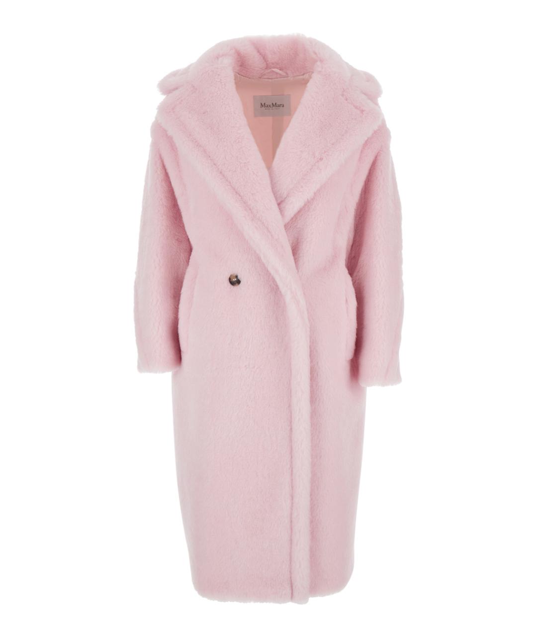 MAX MARA Розовая шерстяная шуба, фото 1