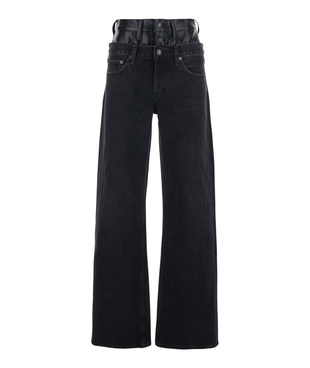 AGOLDE Черные хлопковые джинсы клеш, фото 1