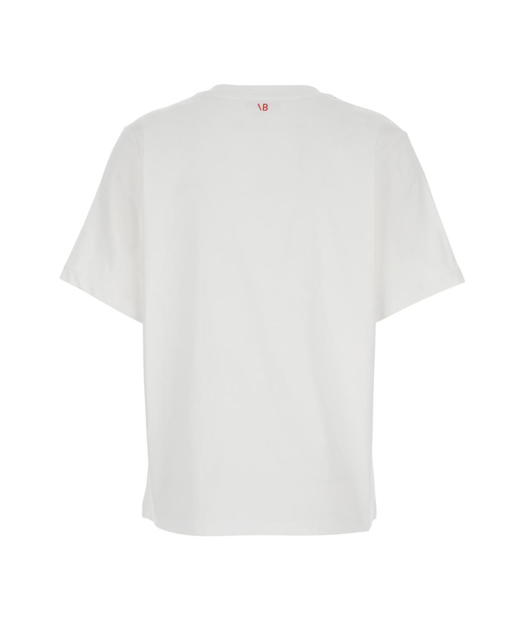 VICTORIA BECKHAM Белая хлопковая футболка, фото 1