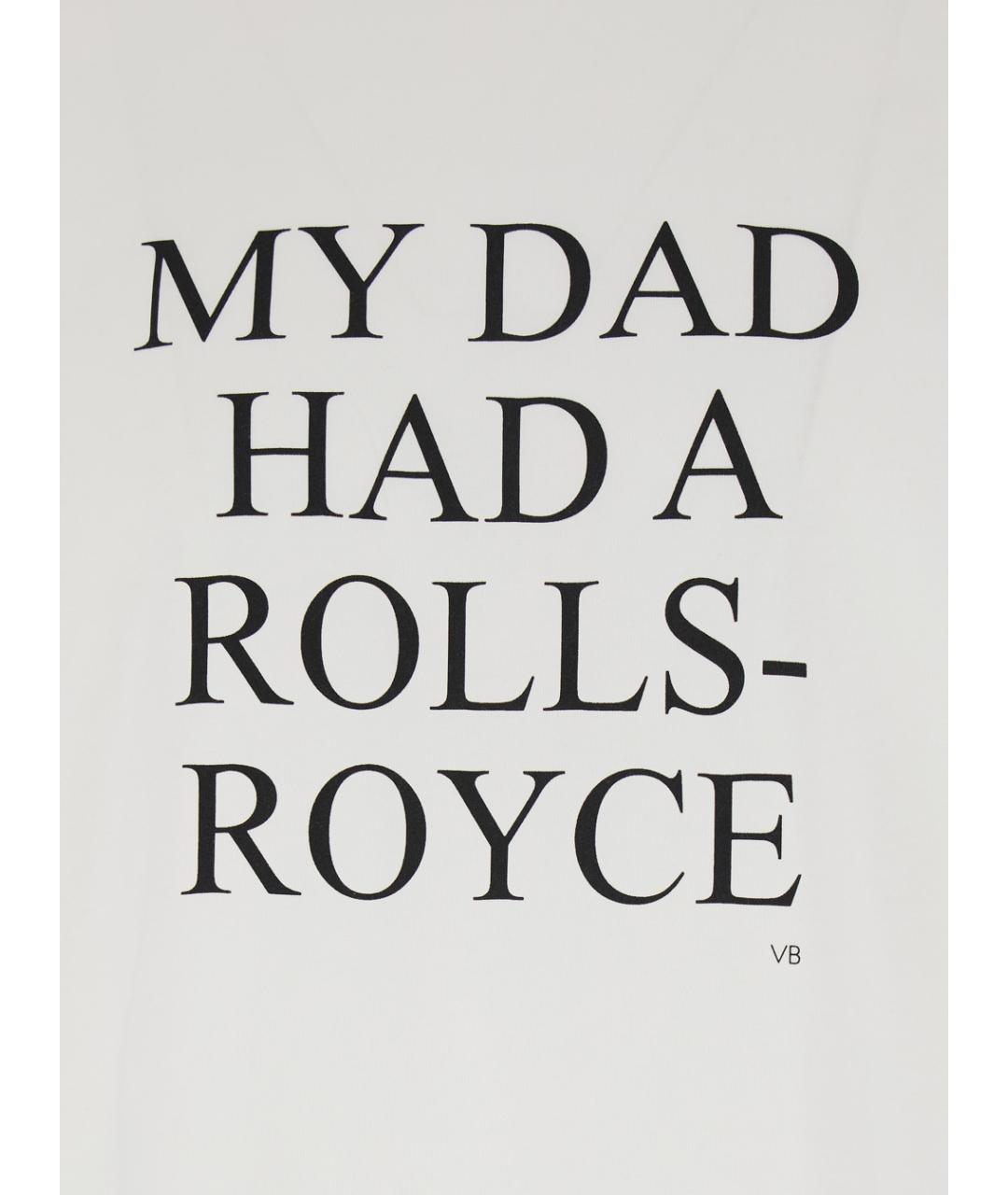 VICTORIA BECKHAM Белая хлопковая футболка, фото 2