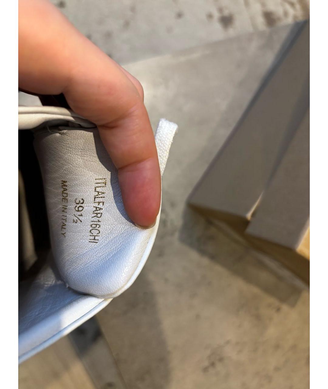 BURBERRY Белые кожаные кеды, фото 5