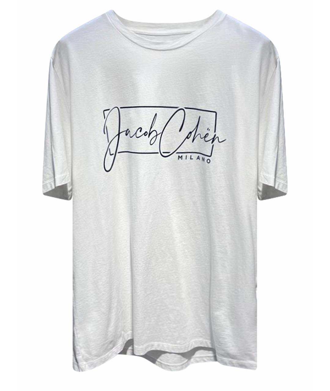 JACOB COHEN Белая хлопковая футболка, фото 1
