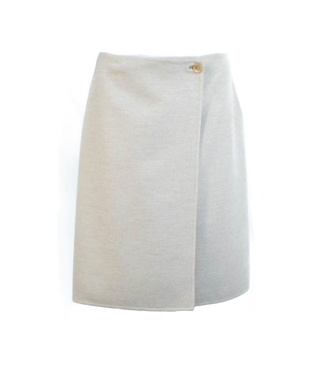LORO PIANA Бежевая кашемировая юбка мини, фото 6