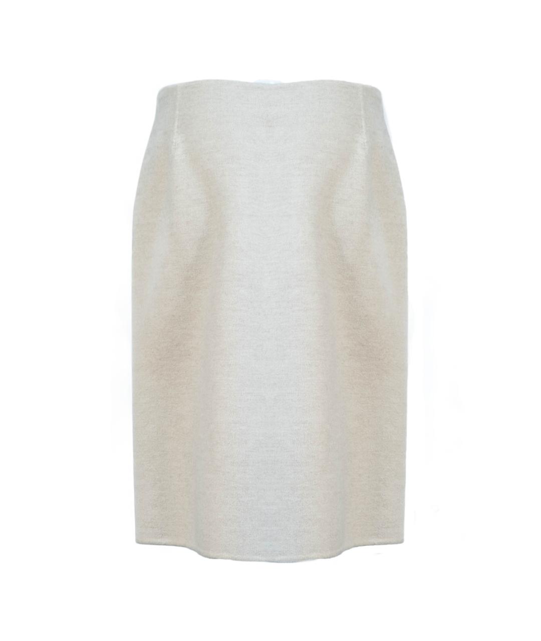LORO PIANA Бежевая кашемировая юбка мини, фото 2