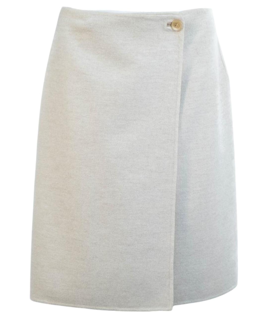 LORO PIANA Бежевая кашемировая юбка мини, фото 7