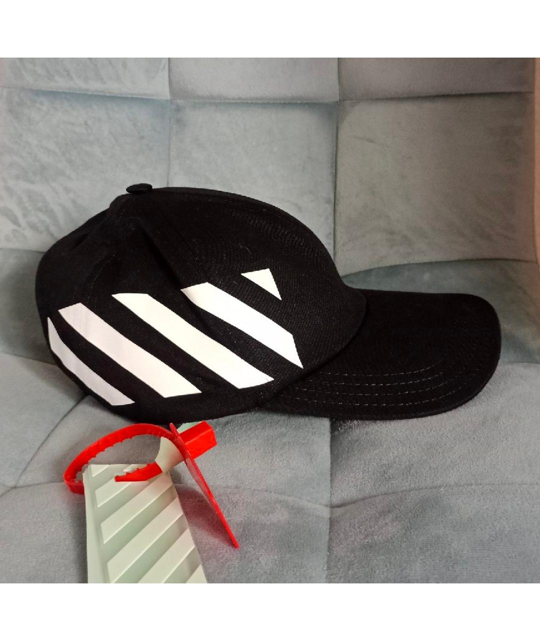 OFF-WHITE Черная хлопковая кепка/бейсболка, фото 2