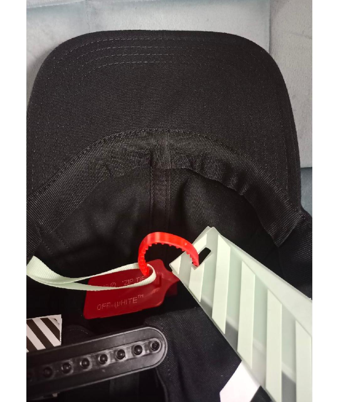 OFF-WHITE Черная хлопковая кепка/бейсболка, фото 8