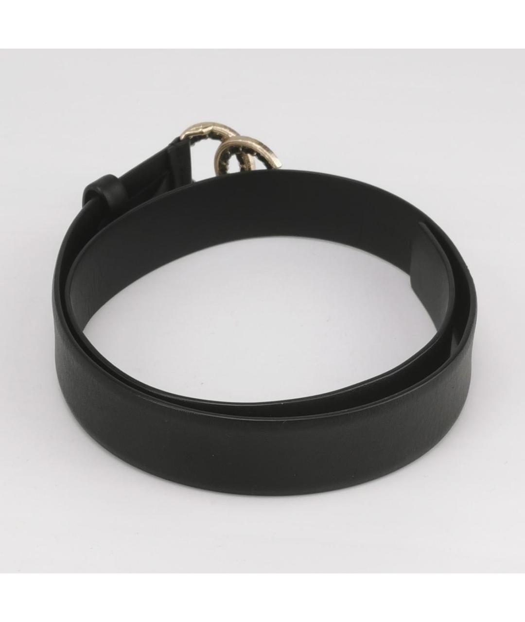 CHANEL Черный кожаный ремень, фото 2