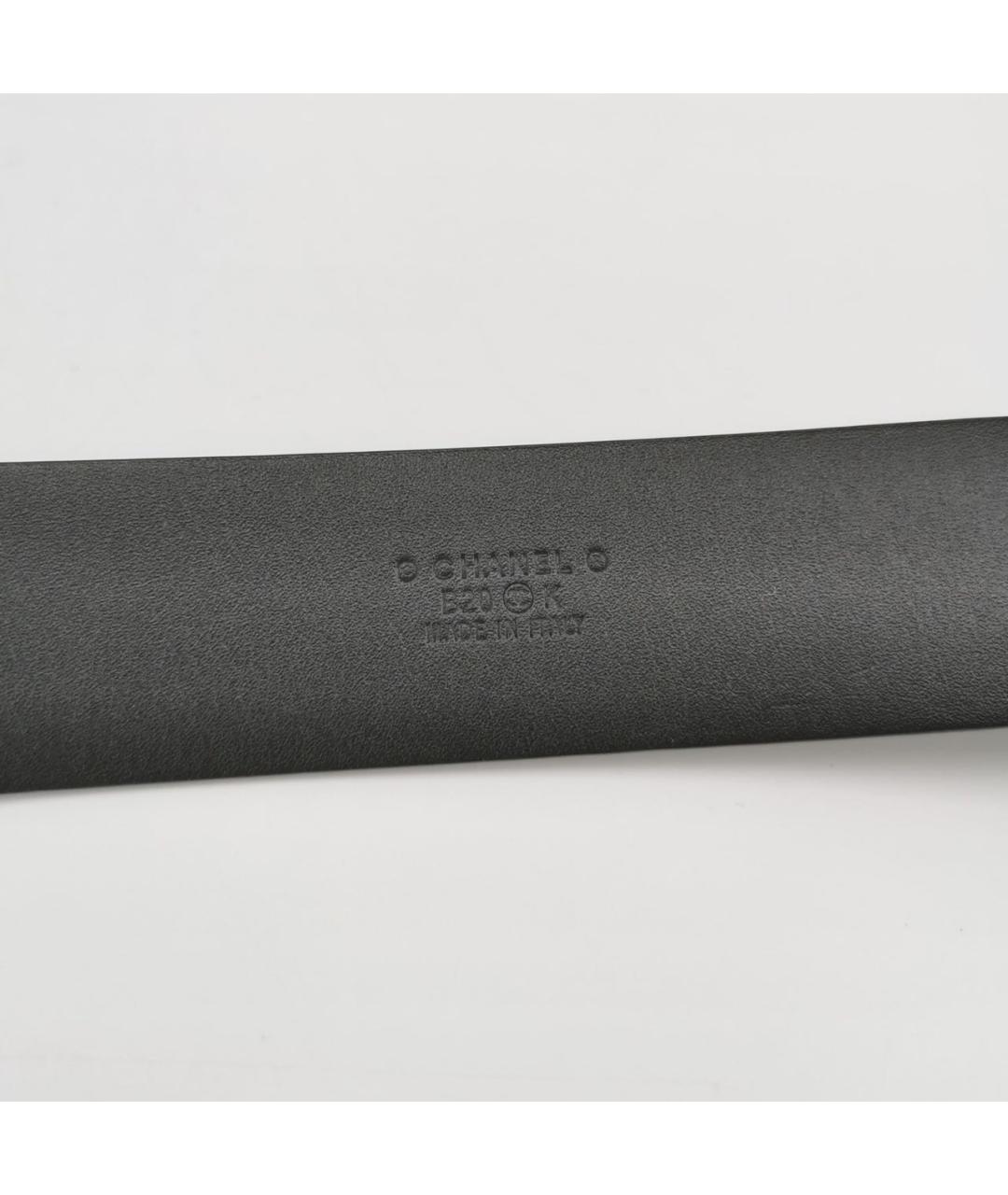 CHANEL Черный кожаный ремень, фото 7