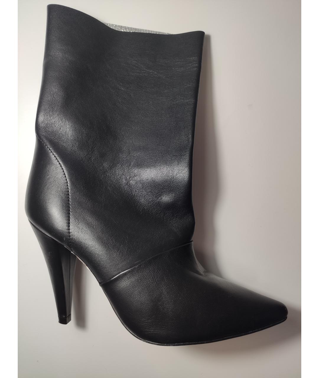 IRO Черные кожаные ботильоны, фото 7