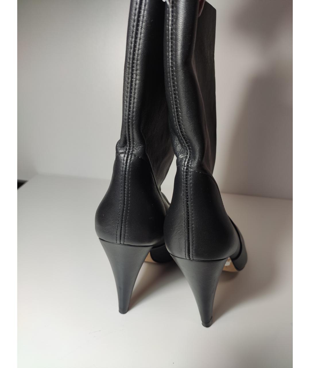 IRO Черные кожаные ботильоны, фото 4