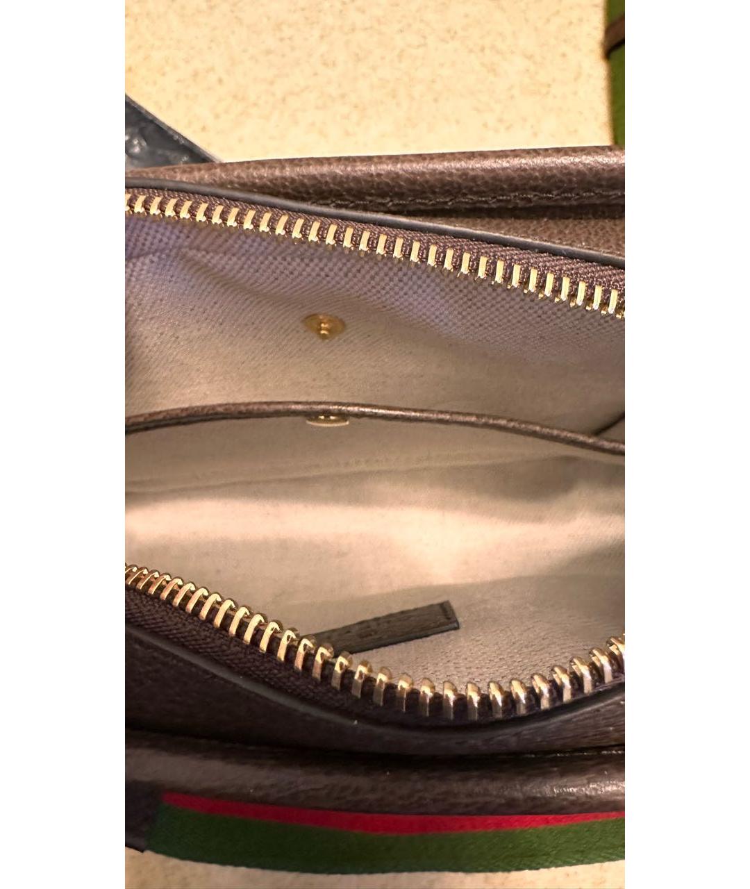 GUCCI Бежевая жаккардовая сумка через плечо, фото 5