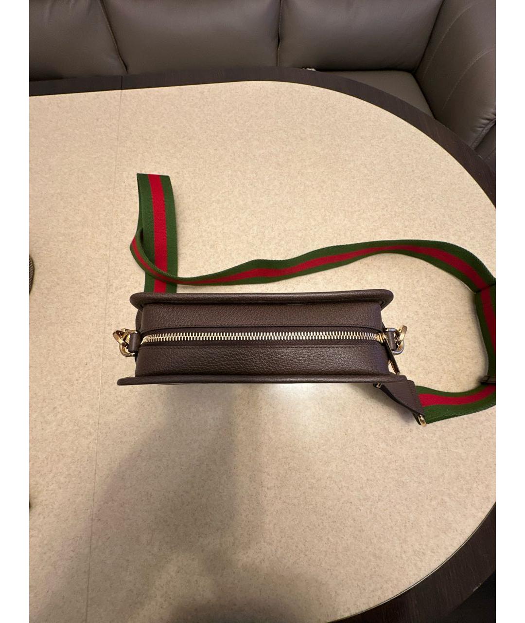 GUCCI Бежевая жаккардовая сумка через плечо, фото 4