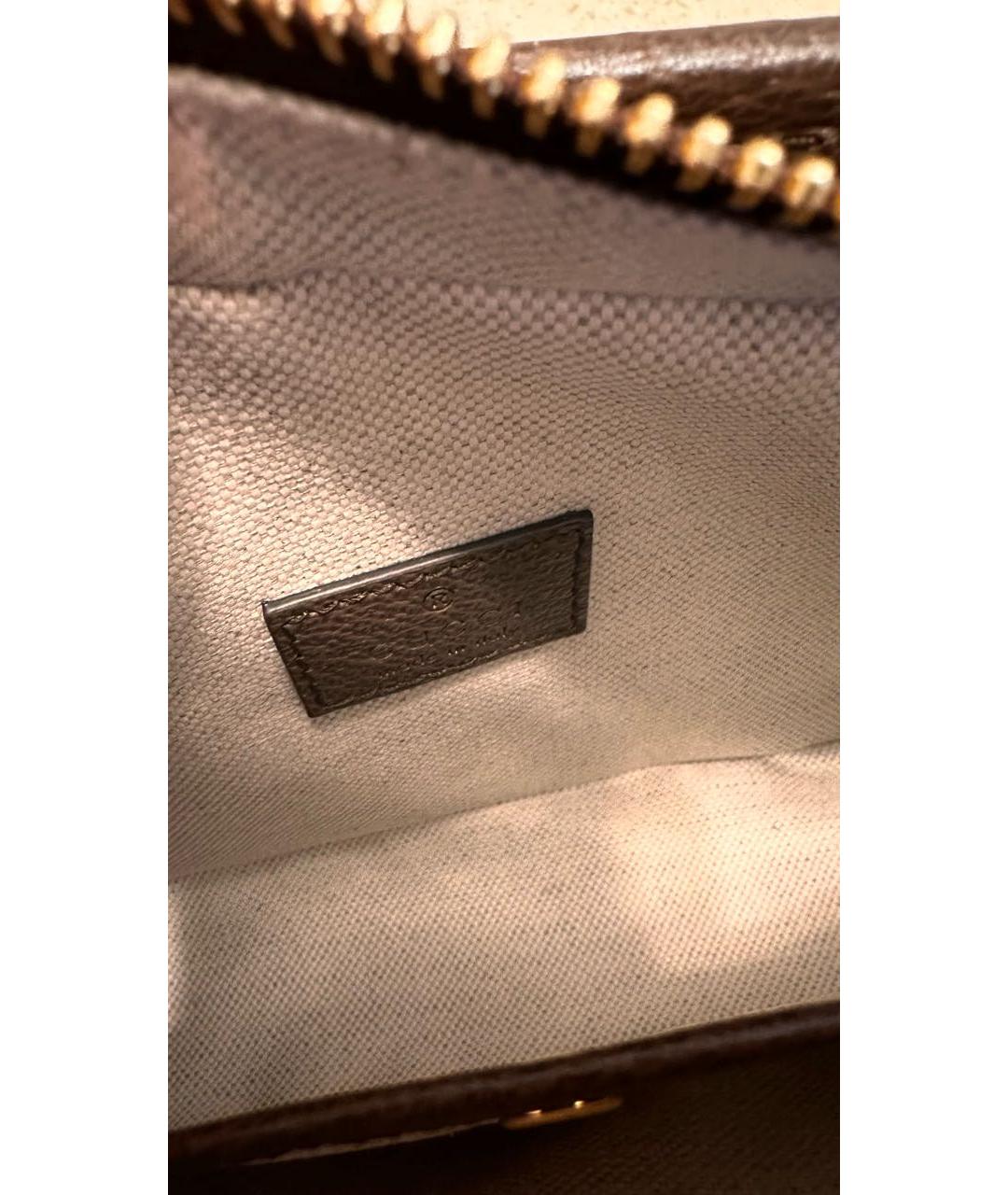 GUCCI Бежевая жаккардовая сумка через плечо, фото 6