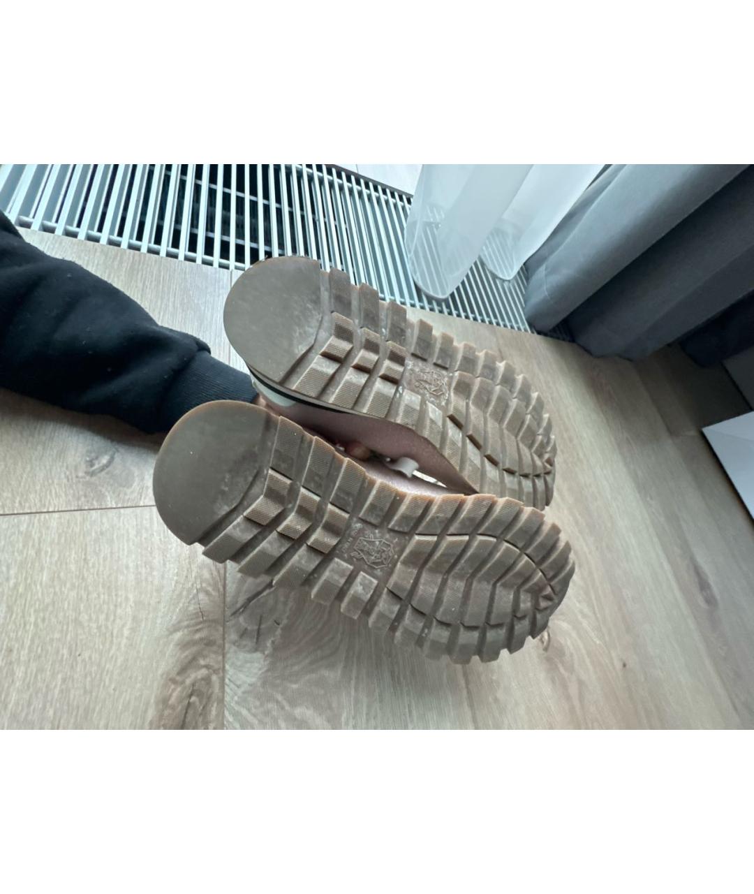 BRUNELLO CUCINELLI Розовые текстильные кроссовки, фото 5