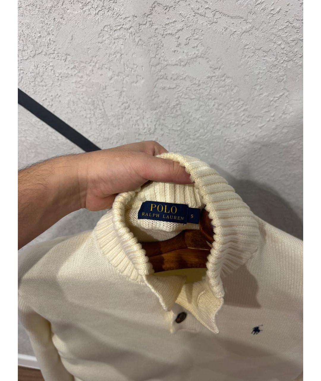 POLO RALPH LAUREN Бежевый хлопковый джемпер / свитер, фото 4