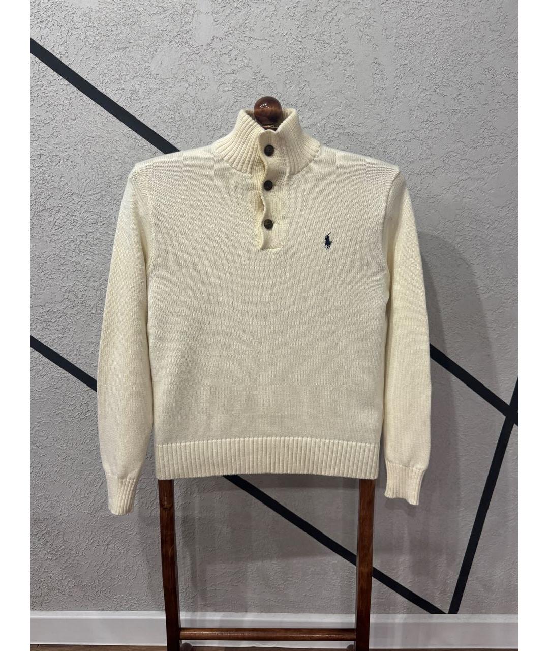 POLO RALPH LAUREN Бежевый хлопковый джемпер / свитер, фото 8