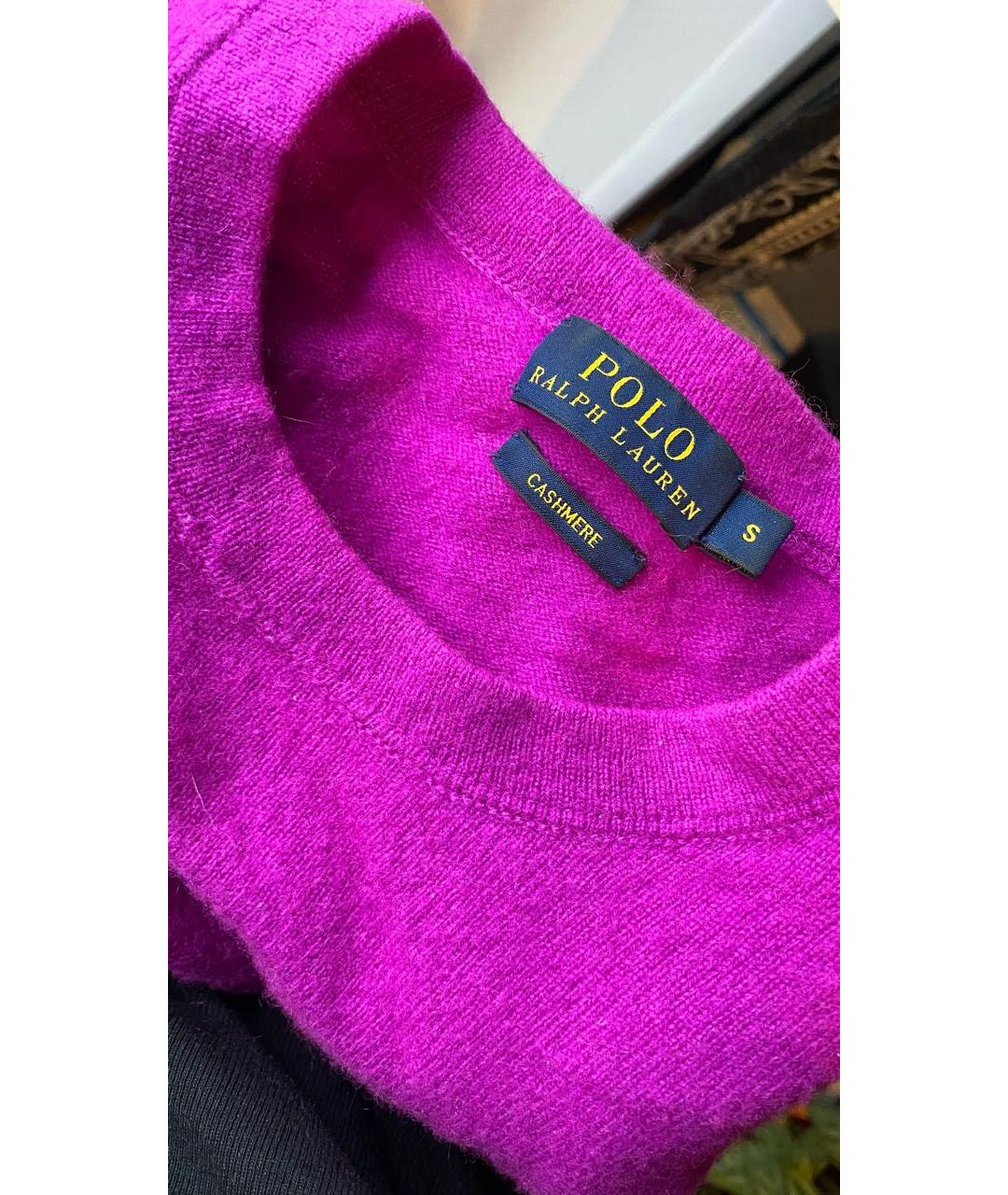POLO RALPH LAUREN Фуксия кашемировый джемпер / свитер, фото 3