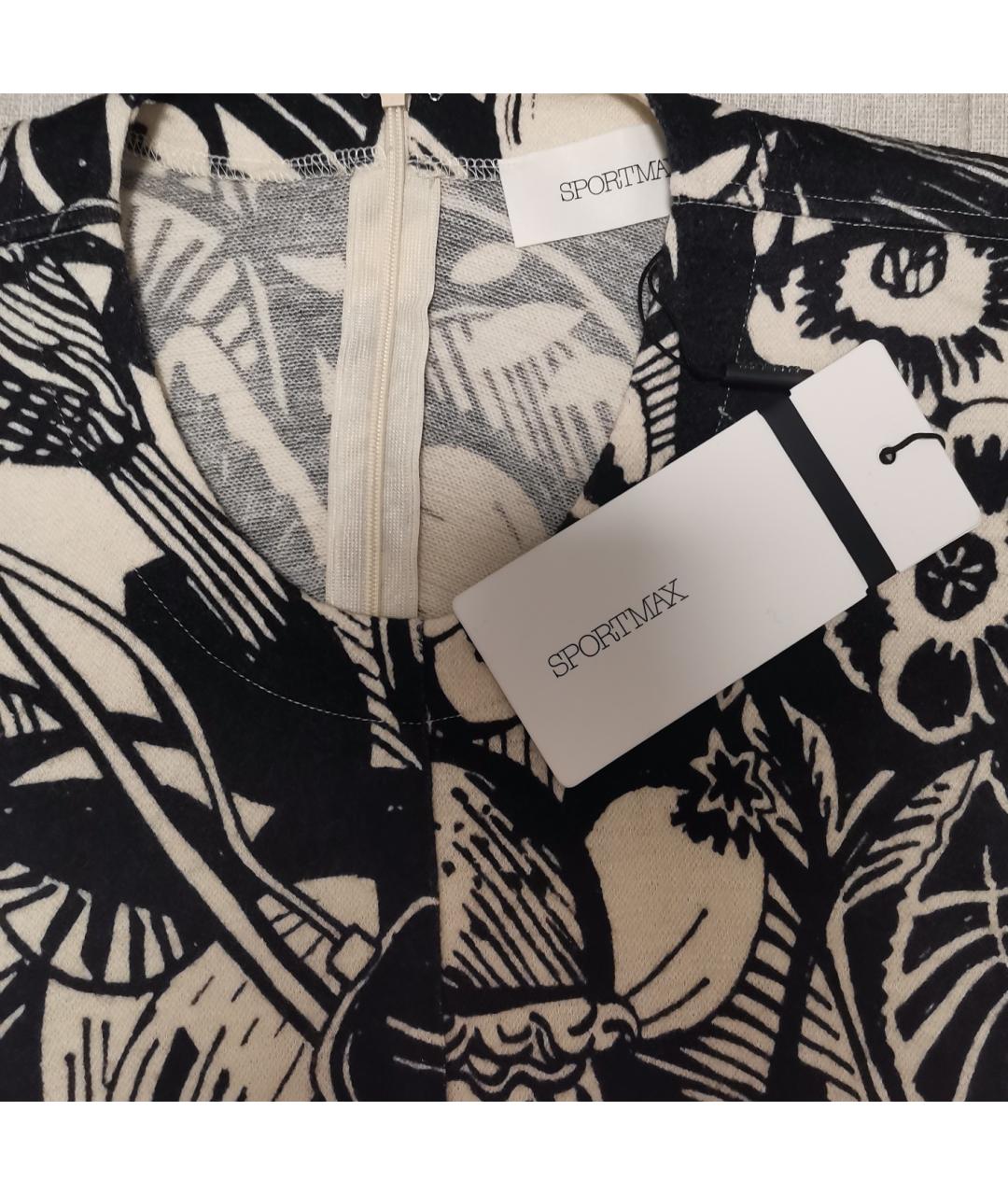 SPORTMAX Черное шерстяное повседневное платье, фото 4