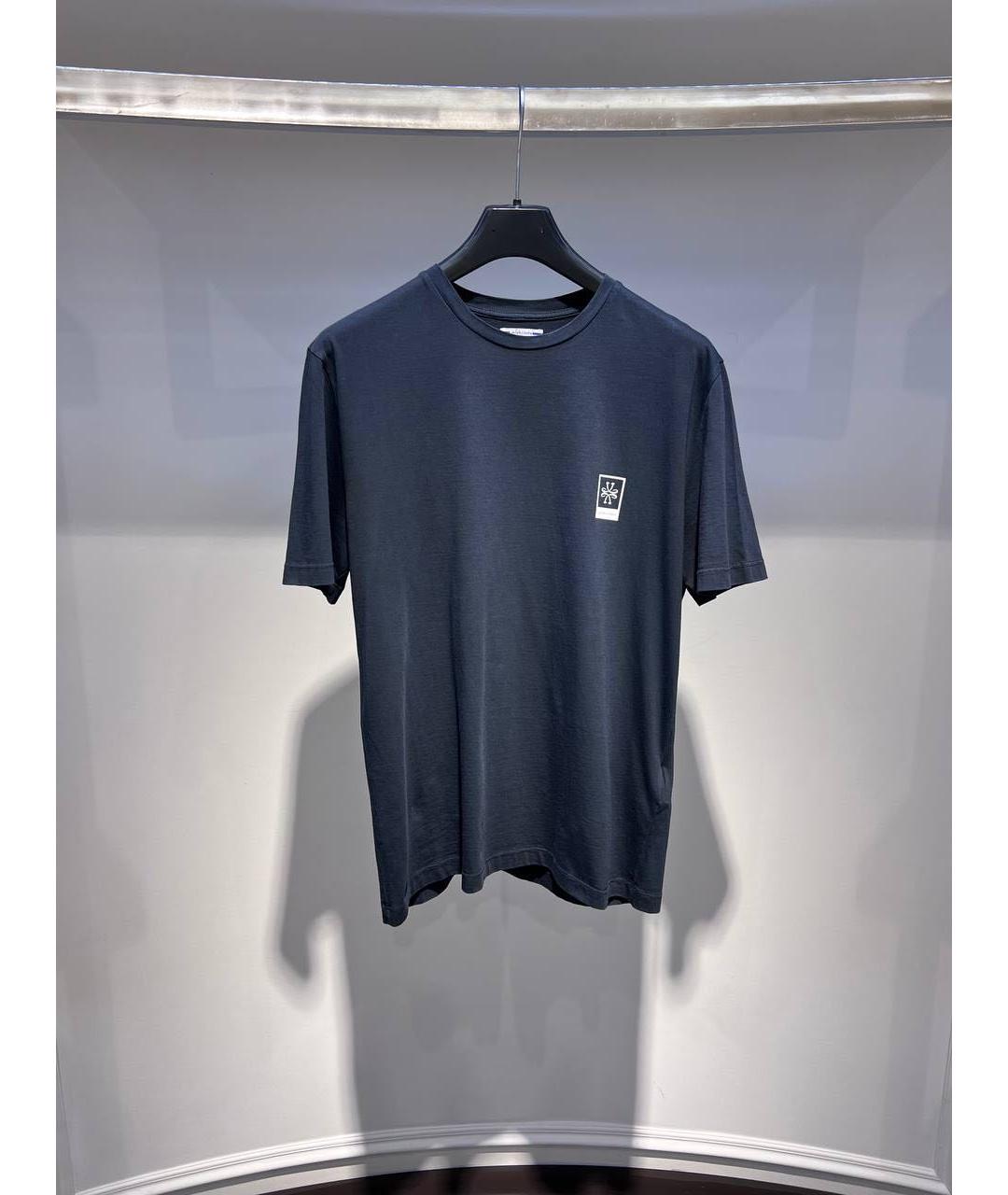 JACOB COHEN Темно-синяя хлопковая футболка, фото 3