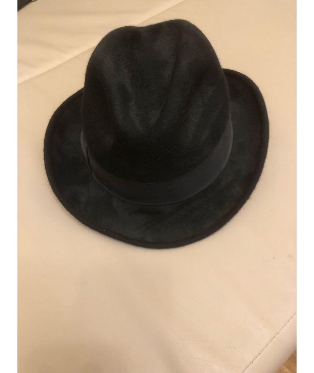 ALEXANDER MCQUEEN Черная шерстяная шляпа, фото 6