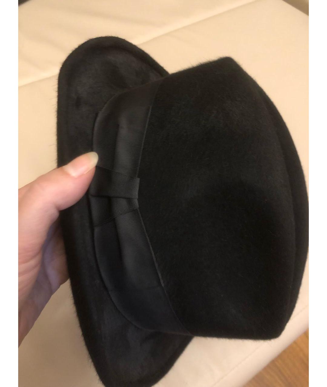 ALEXANDER MCQUEEN Черная шерстяная шляпа, фото 5