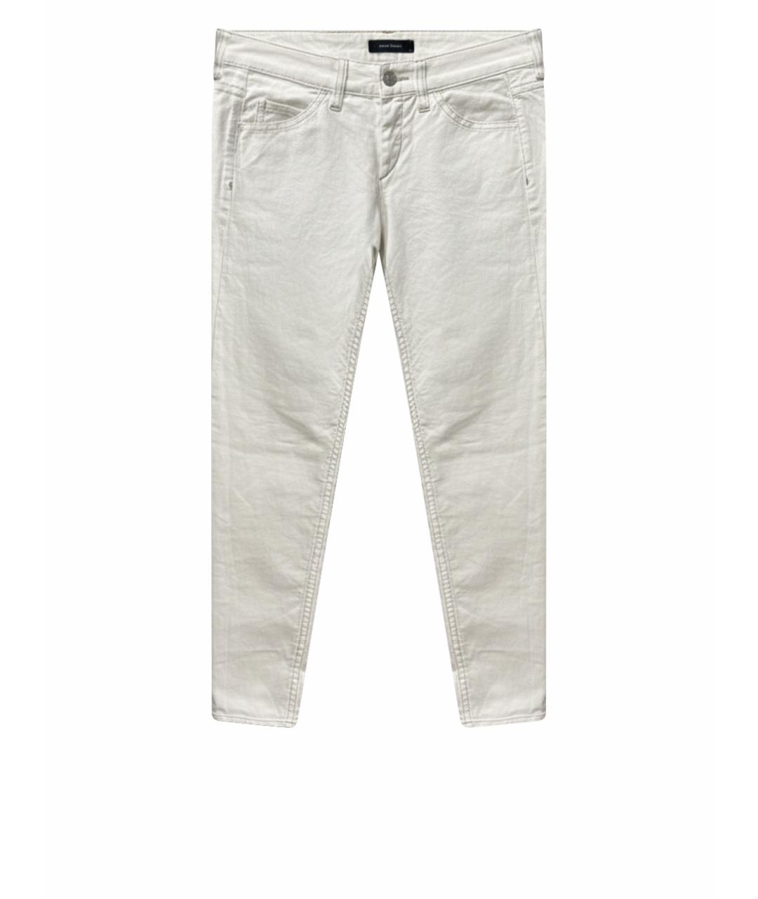 ISABEL MARANT Белые хлопковые джинсы слим, фото 1